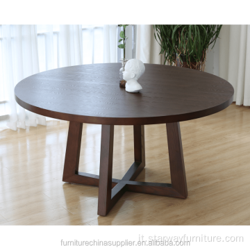 Nuovo design tavolo da pranzo rotondo in legno di vendita caldo